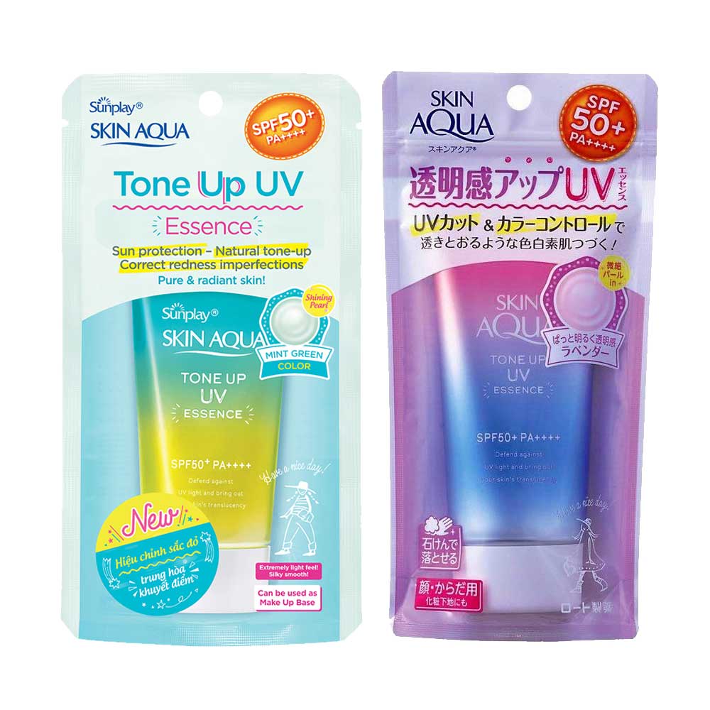 Kem chống nắng Skin Aqua XANH/ TÍM Tone Up UV SPF50+/PA++++ 80g