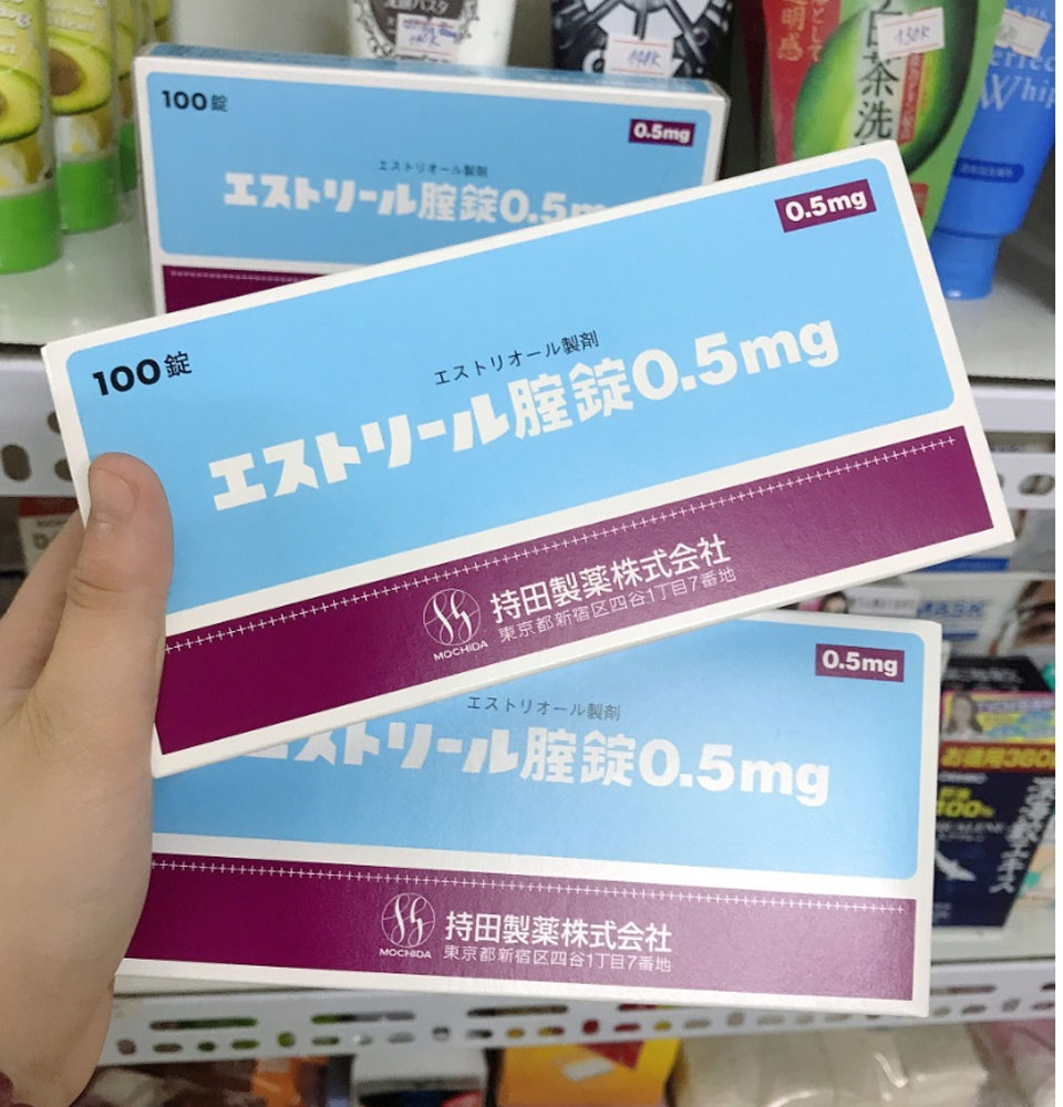 Viên đặt âm đạo Estoril 0.5mg vỉ 10 viên Nhật Bản