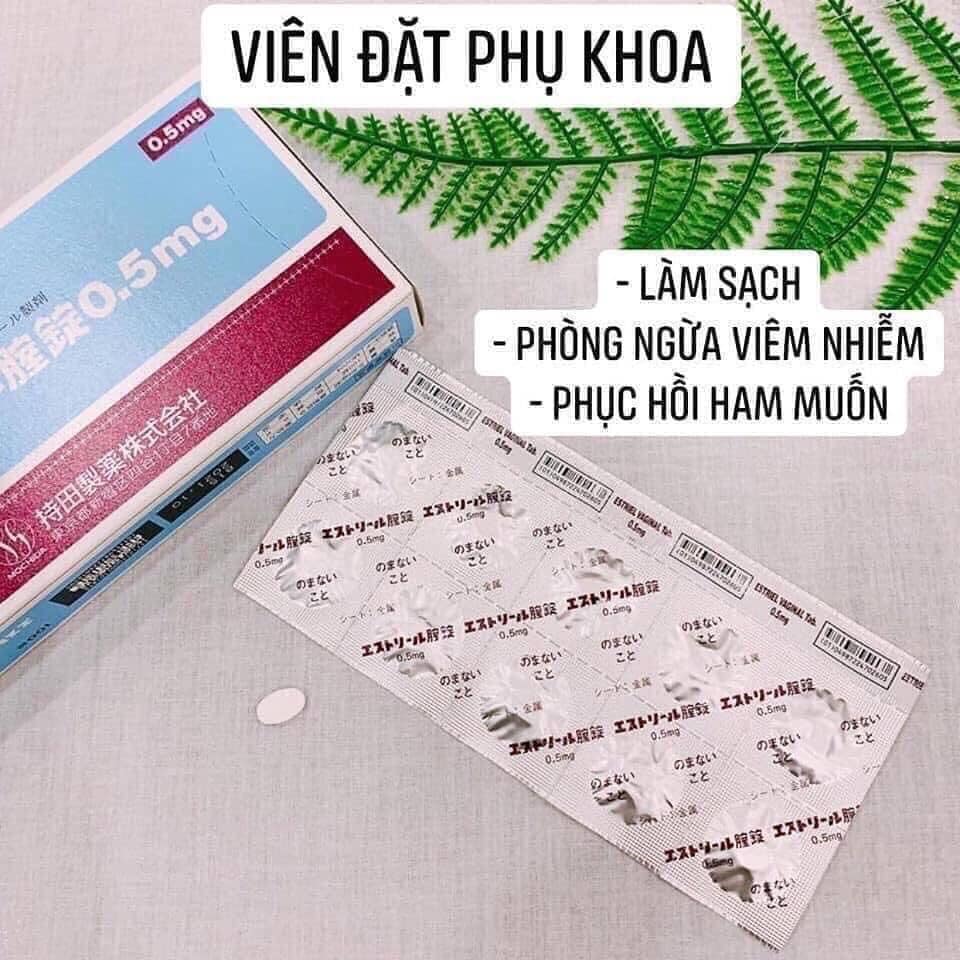 Viên đặt âm đạo Estoril 0.5mg vỉ 10 viên Nhật Bản Viên đặt âm đạo Estoril 0.5mg vỉ 10 viên Nhật Bản