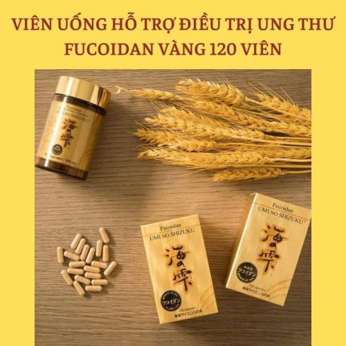 Viên uống Fucoidan Umi No Shizuku phòng ngừa và hỗ trợ điều trị ung thư  Nhật Bản - hộp màu vàng