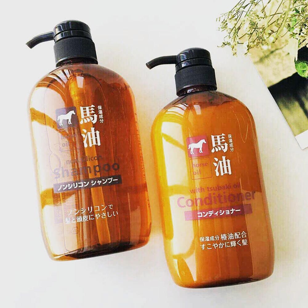 Dầu gội xả mỡ ngựa Horse Oil 600ml Nhật Bản